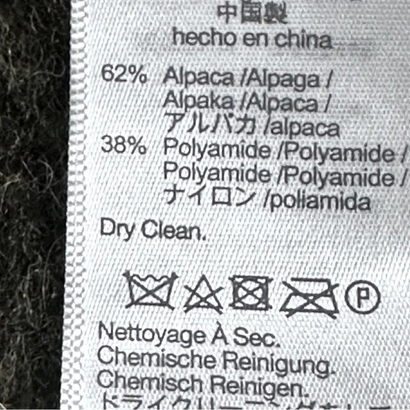 Madewell Cropped Alpaca Blend Deep Olive Green, Super Soft Preppy Sweater, L - Picture 3 of 10